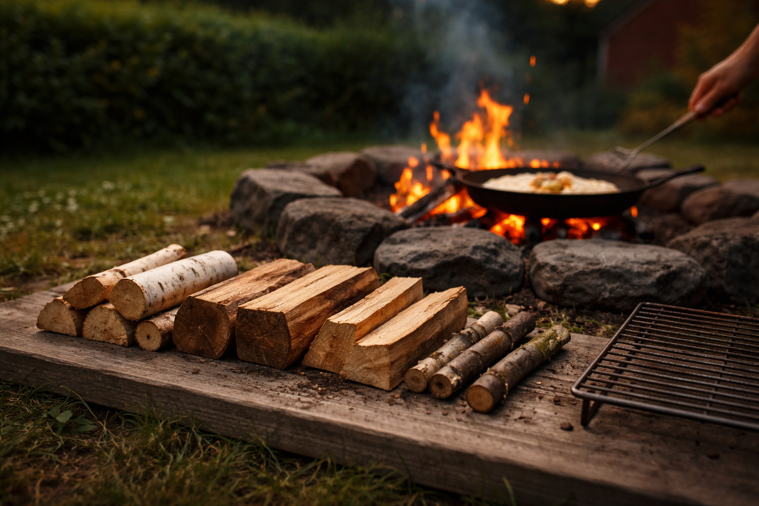 Bedste brænde til bålmad: sådan vælger du træ uden røgkaos og giftdamp