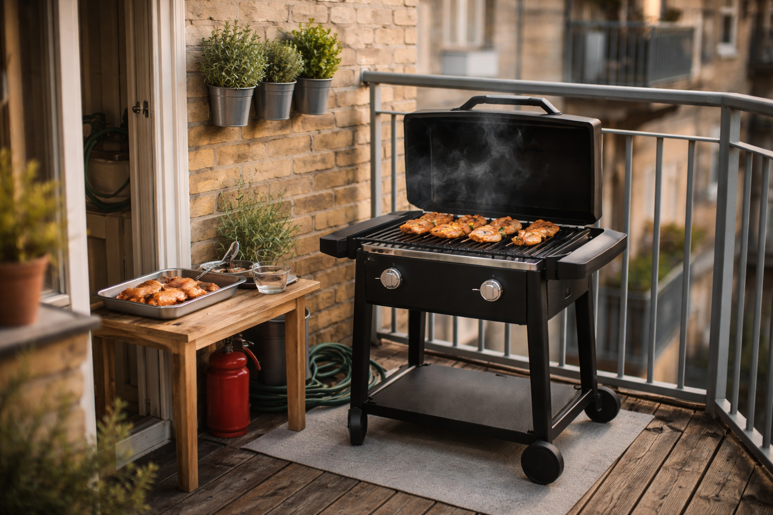Grill på altanen uden drama: regler, røg og nabofred