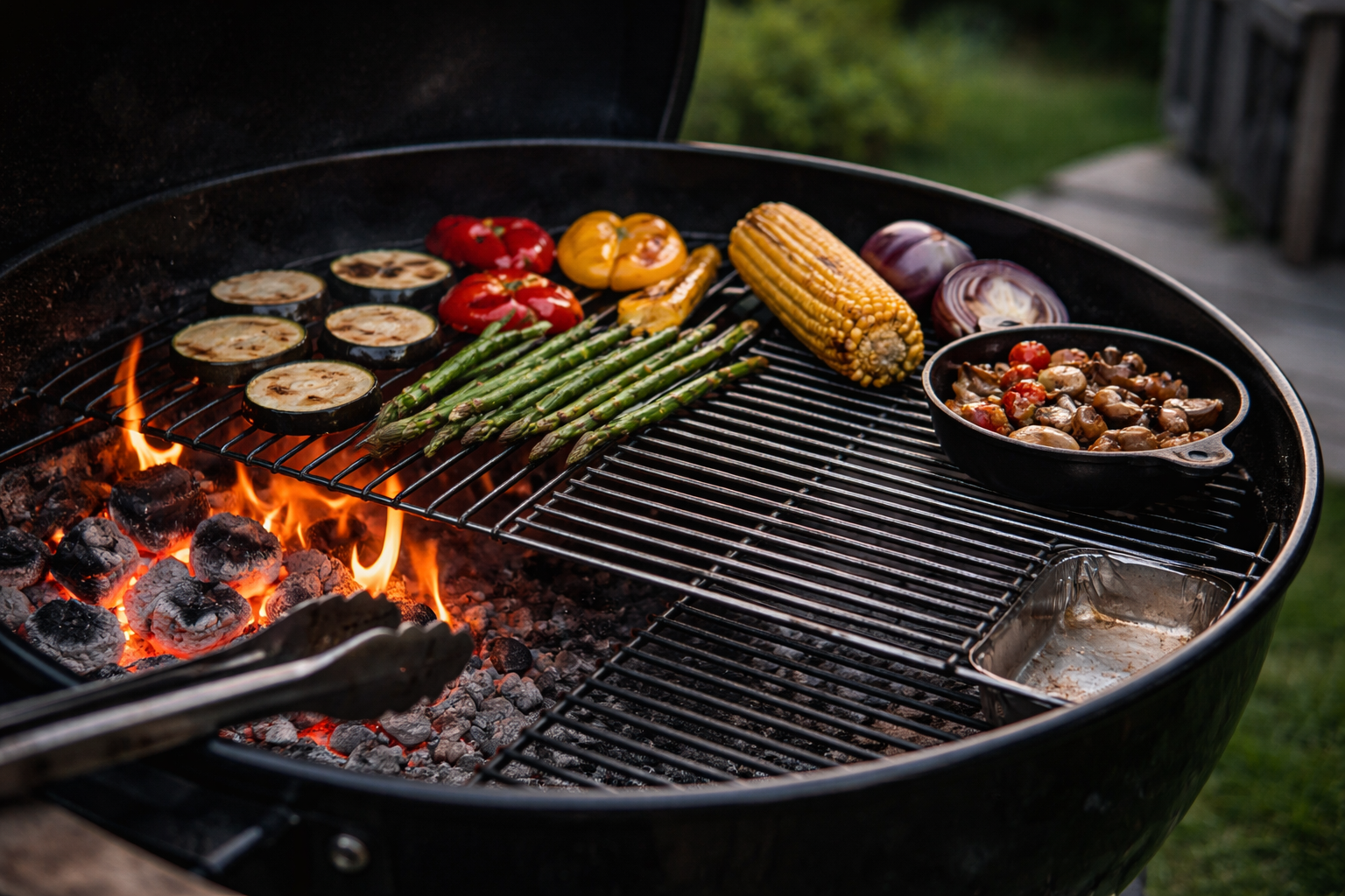 Grøntsager på grill der faktisk smager af noget: zoner, tider og teknik