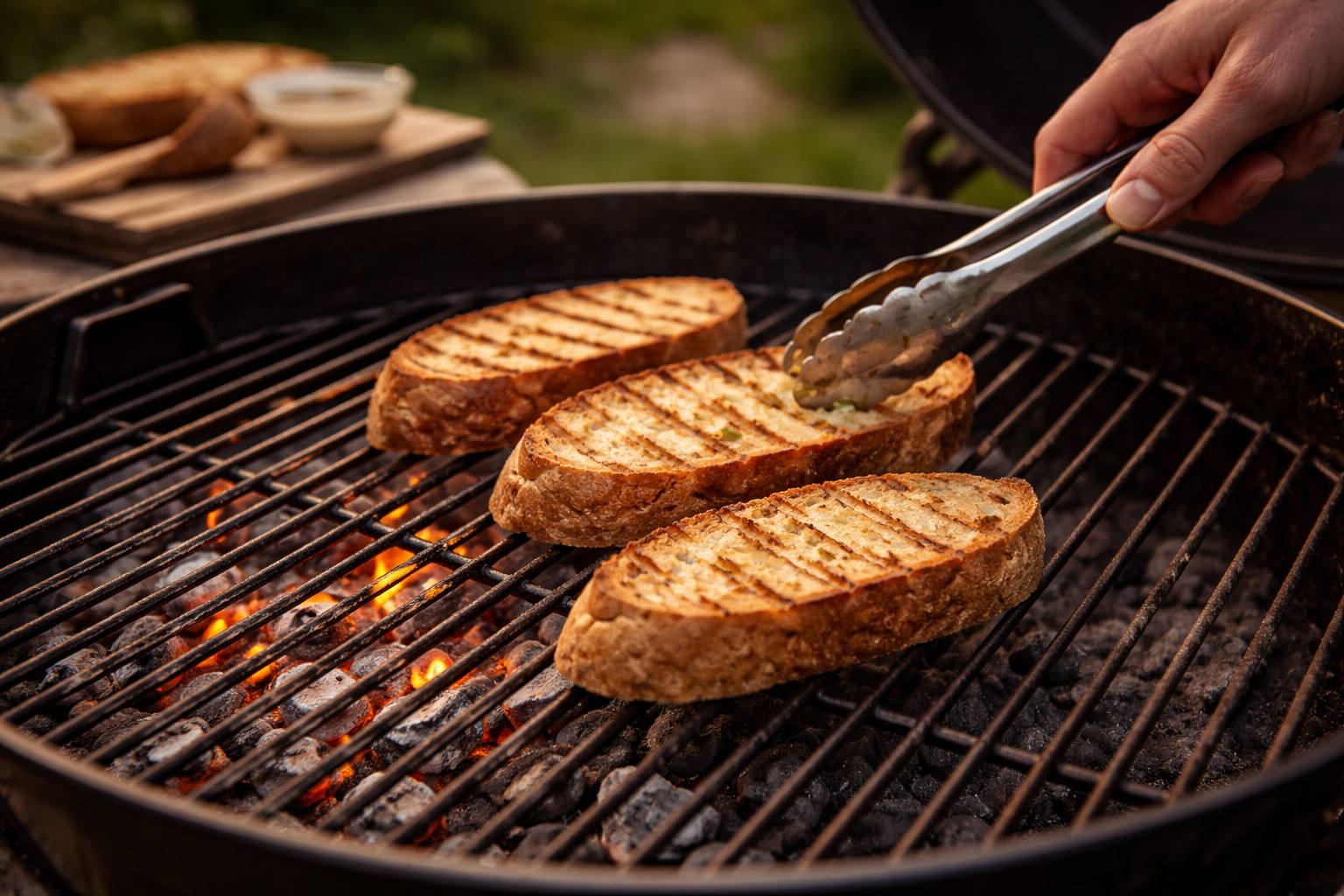 Grillet brød: sådan får du sprød overflade uden at det brænder på