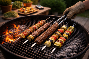 Grillspyd: 4 varianter, varmezoner og præcise stegetider