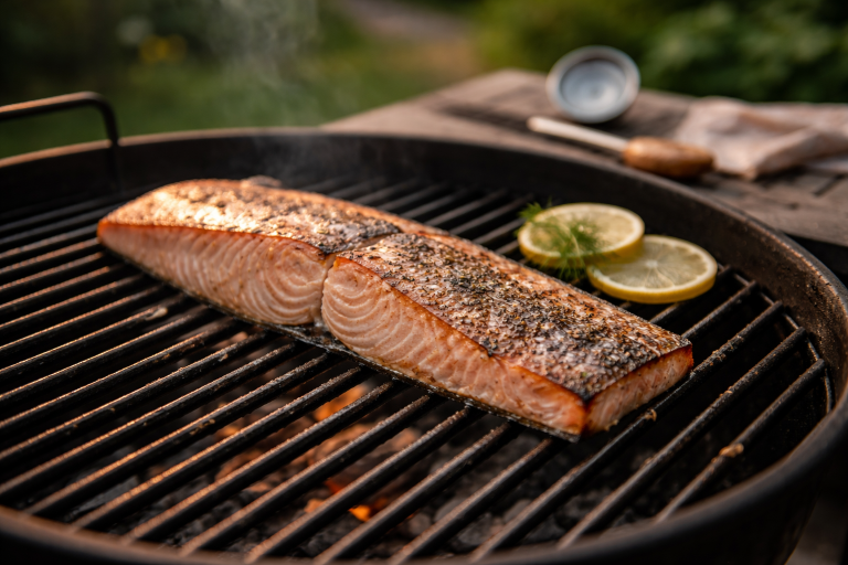 Laksefilet på grill: temperatur, tid og teknik (så den ikke hænger fast)