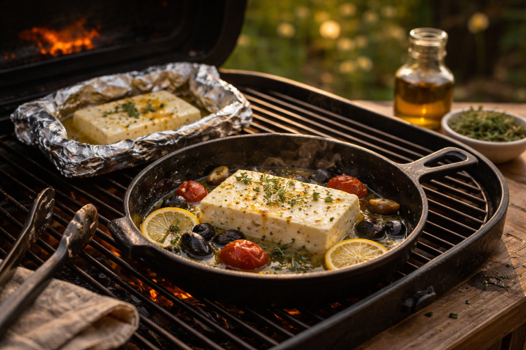 Grillet feta: sådan griller du feta uden at den smelter væk