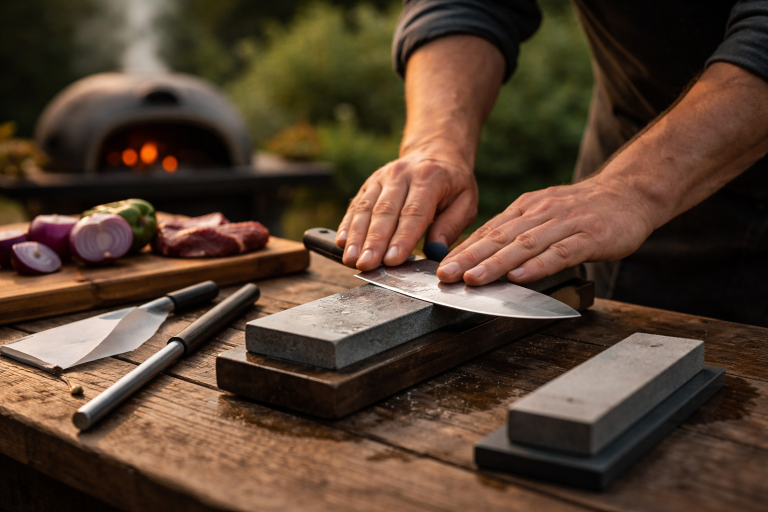 Slibning af knive til grill: vinkler, udstyr og sikker vedligeholdelse