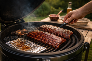 Spareribs på grill: 3-2-1-metoden, kernetemperatur og glaze der ikke brænder