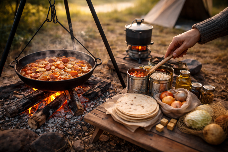 Mad på camping: bålmad og nemme retter uden køl (udstyr og planlægning)