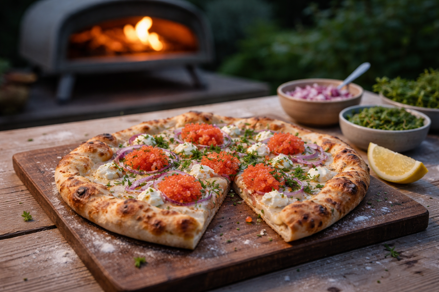 Pizza med stenbiderrogn i pizzaovn - opskrift, temperatur og toppingtricks