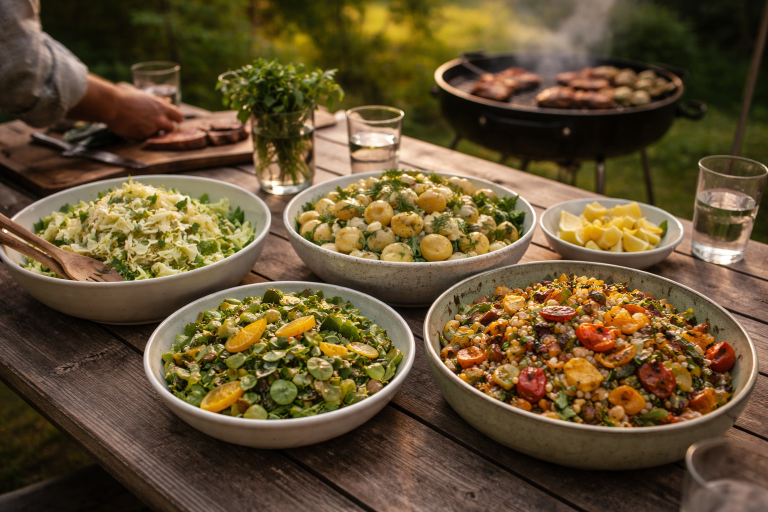 Salater til grillmad: 15 sikre sides, der passer til røg og varme