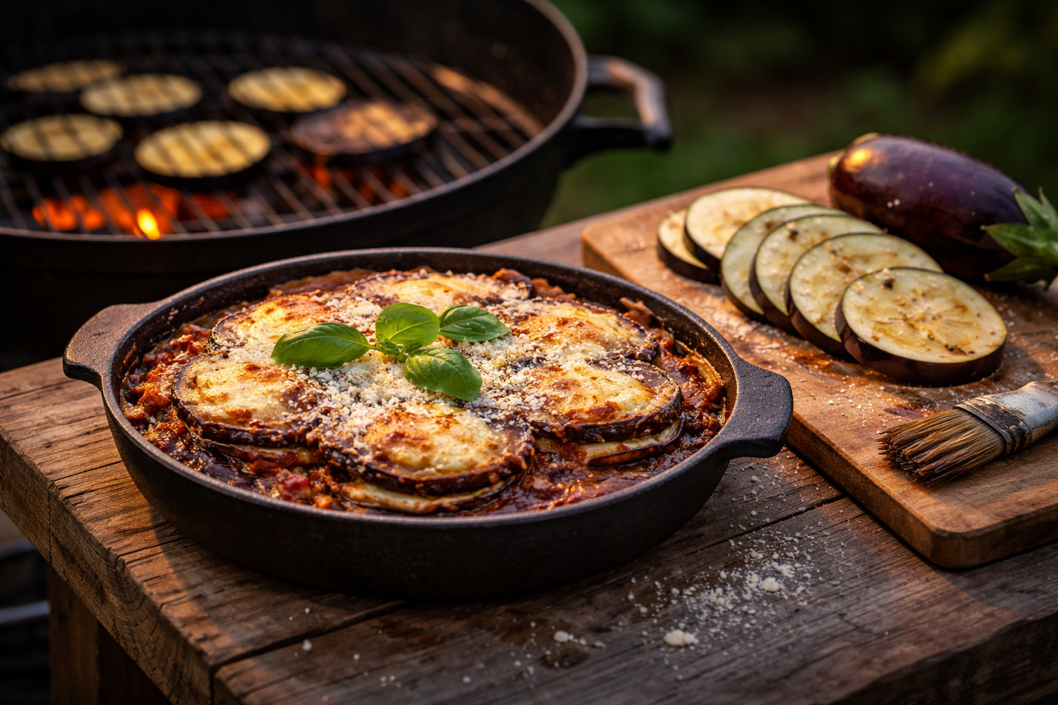 Melanzane alla Parmigiana på grill - fast, ikke-fedtet aubergine hver gang